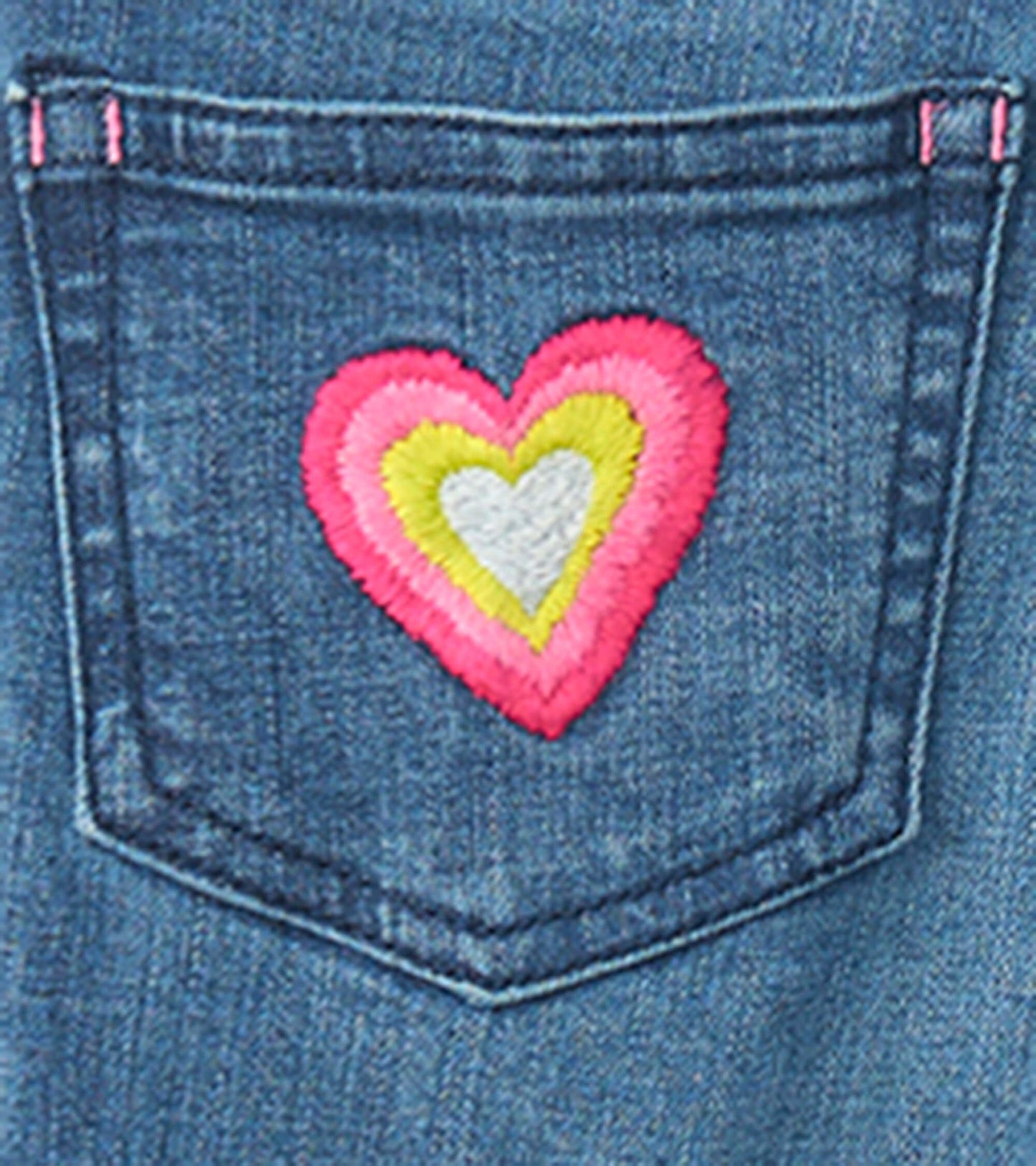 Girls Denim Stretch Classic Overalls