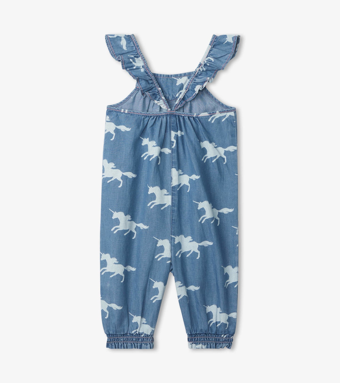 Unicorn Silhouettes Baby Denim Romper