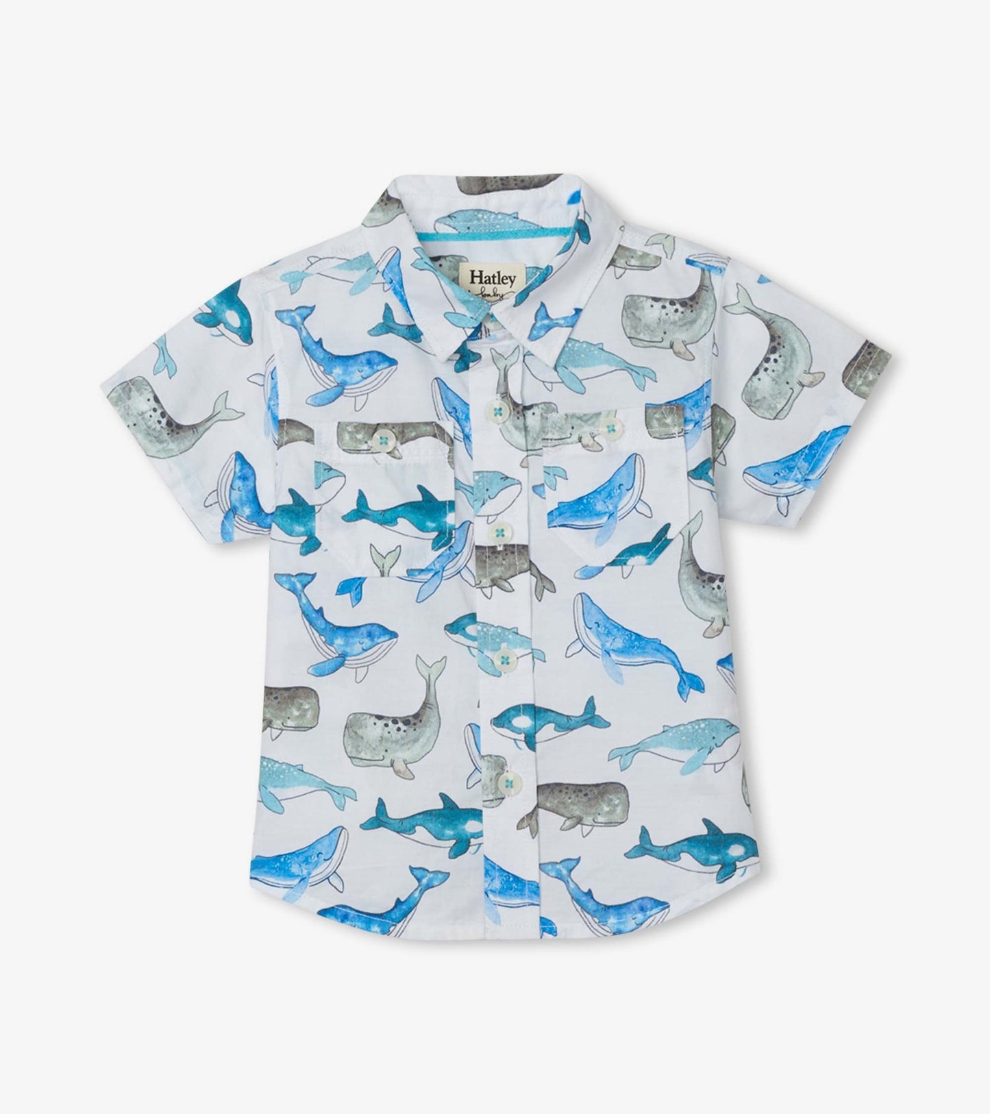 Whales Baby Button Down Shirt