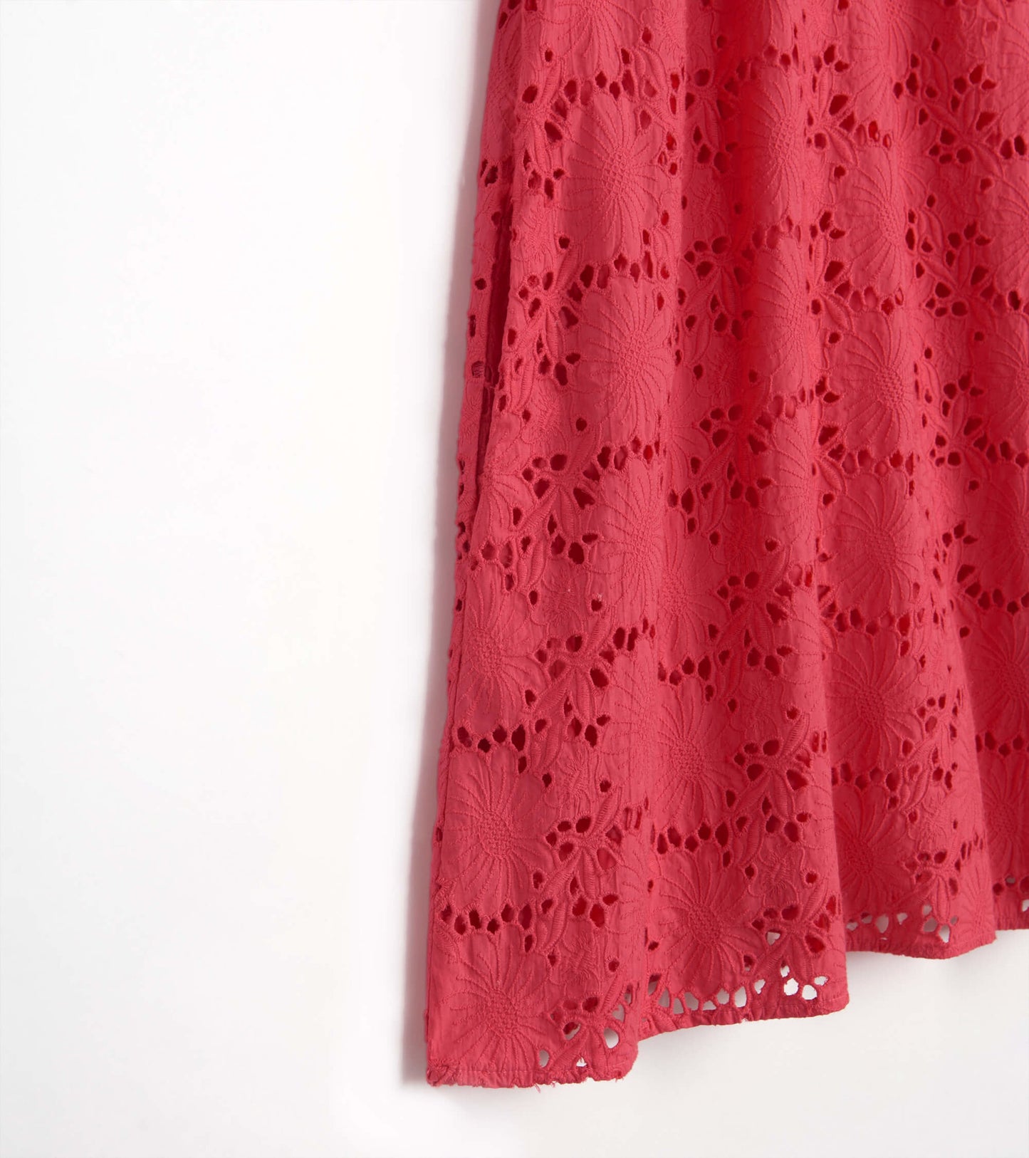 Kaia Eyelet Dress - Rouge Red