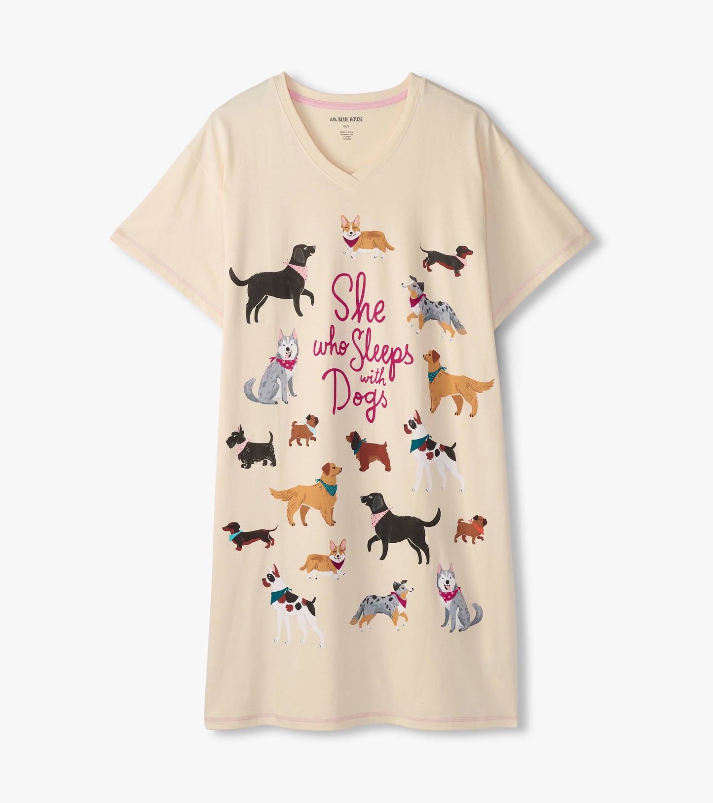 She Who Sleeps With Dogs Women's Sleepshirt