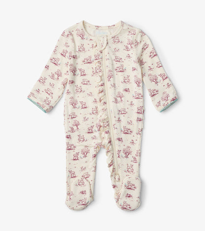 Tender Toile Baby Ruffle Bum Footed Sleeper