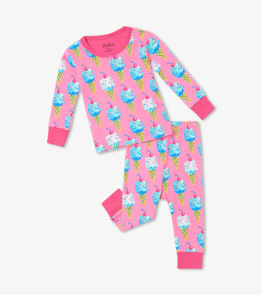 Ice Cream Cones Organic Cotton Baby Pajama Set