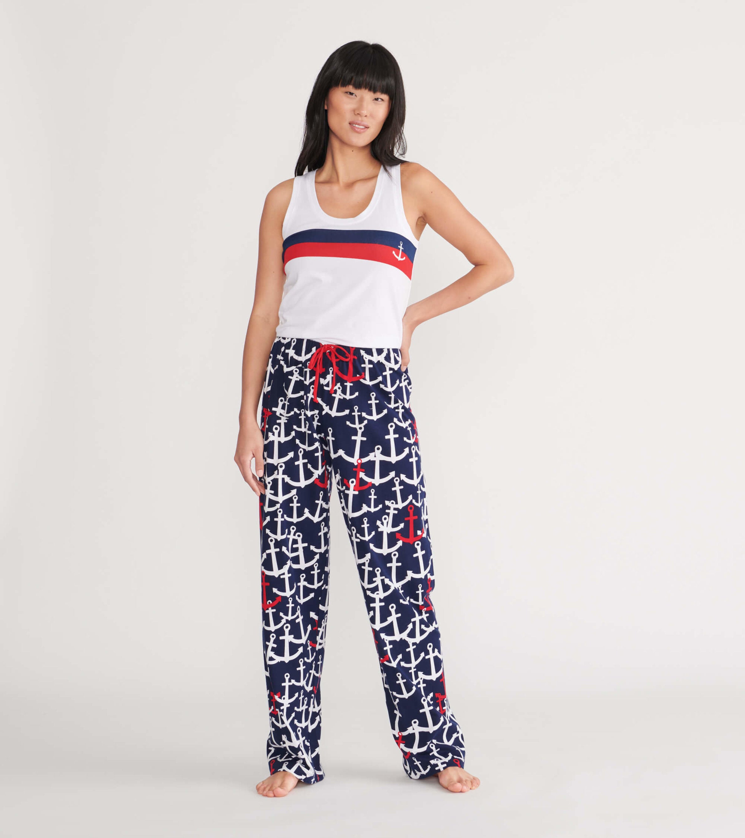 Nautical Anchor Women s Pajama Tank