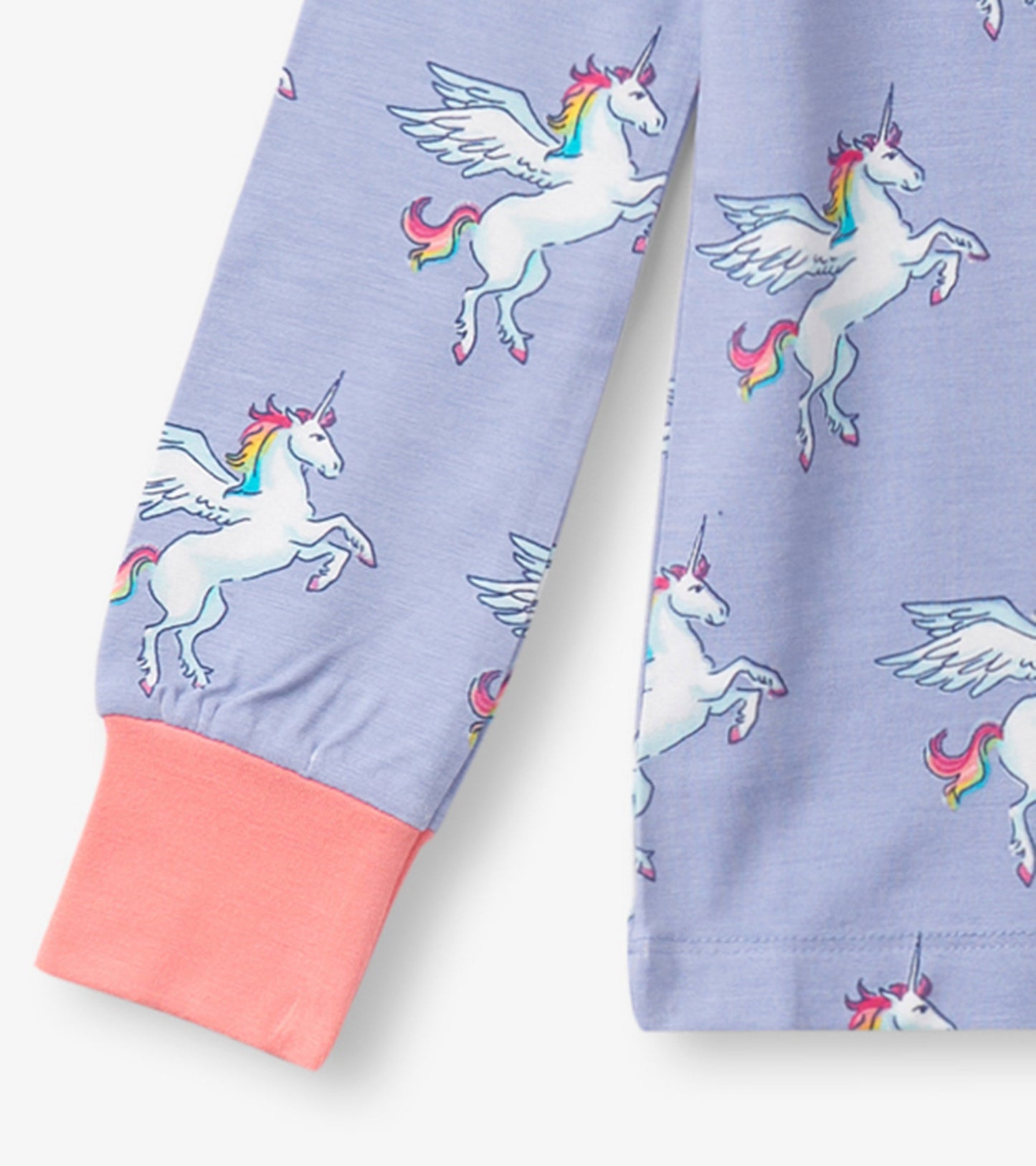 Girls Rainbow Unicorn Bamboo Pajama Set