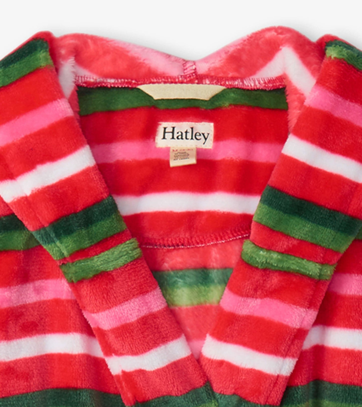 Candy Cane Stripes Kids Fleece Robe