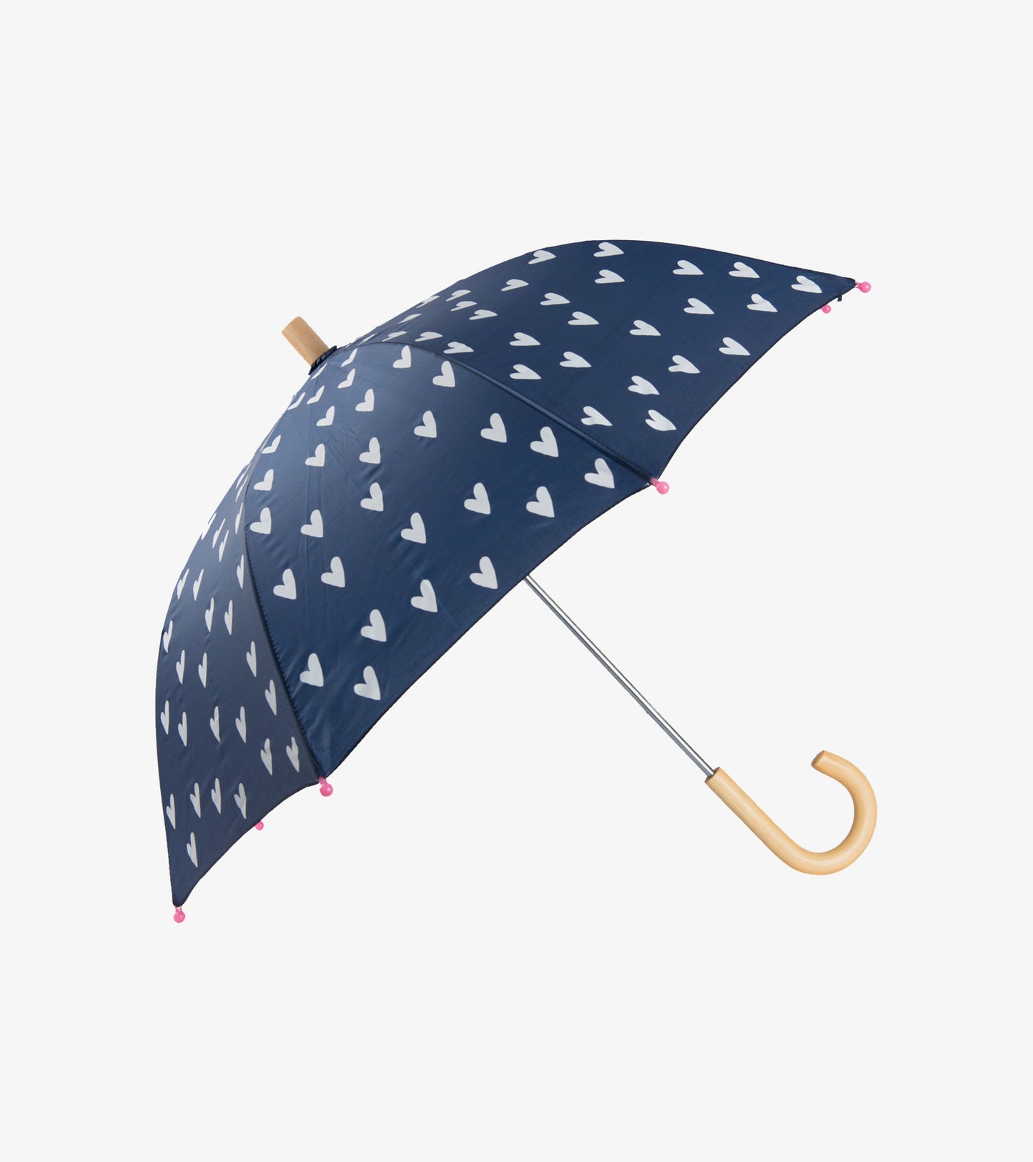 Navy & White Hearts Umbrella