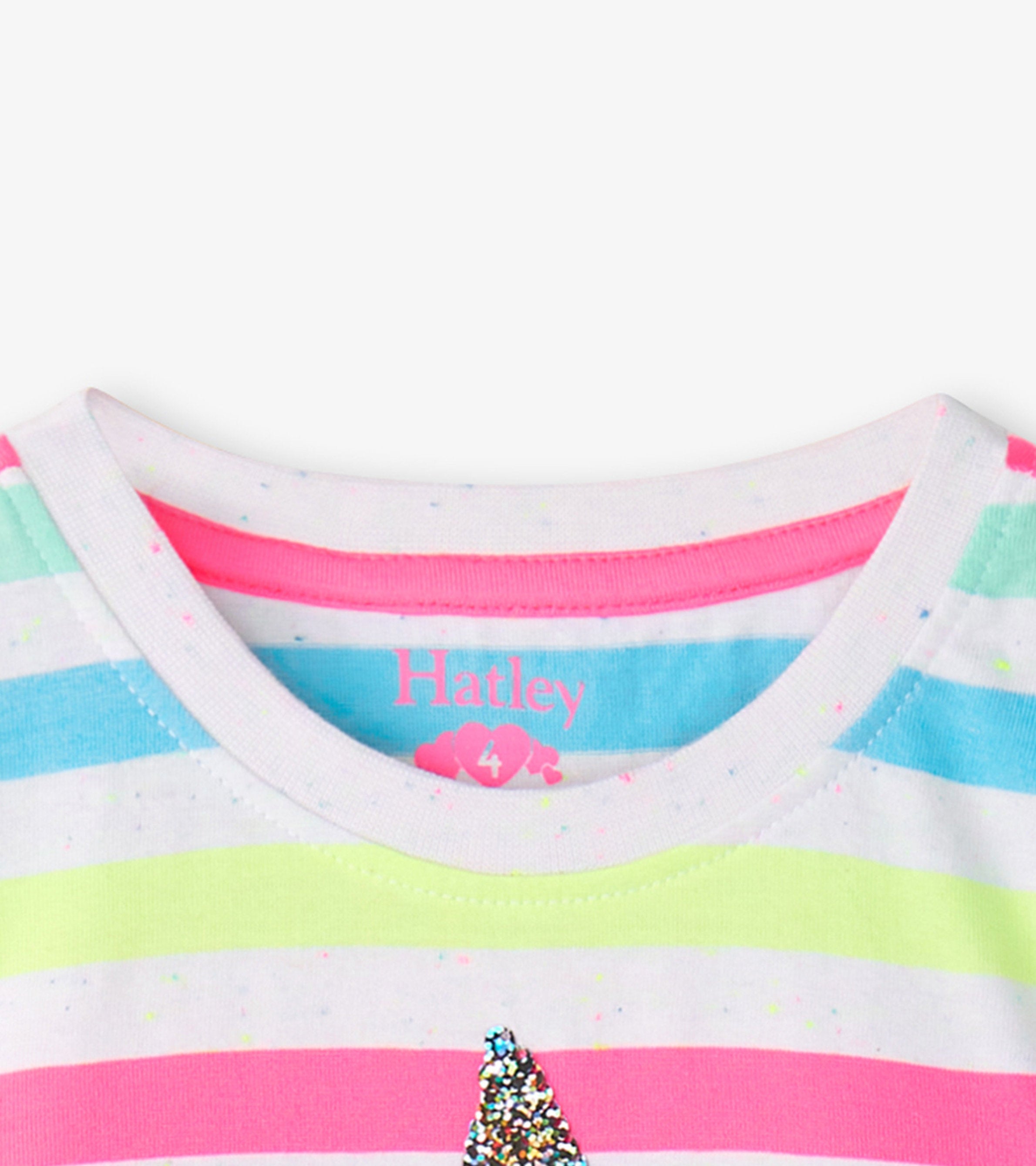 Girls Summer Sea Stripes Graphic Tee