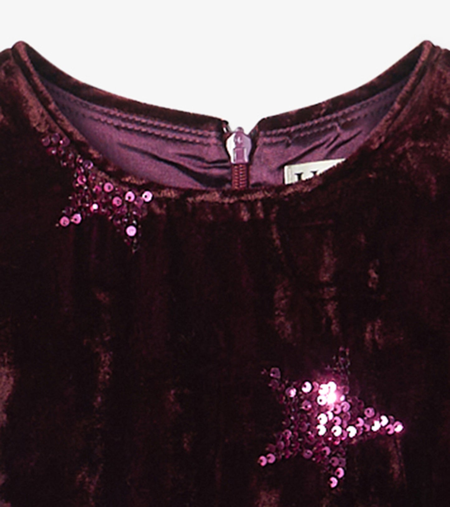 Girls Sequin Stars Velvet Dress