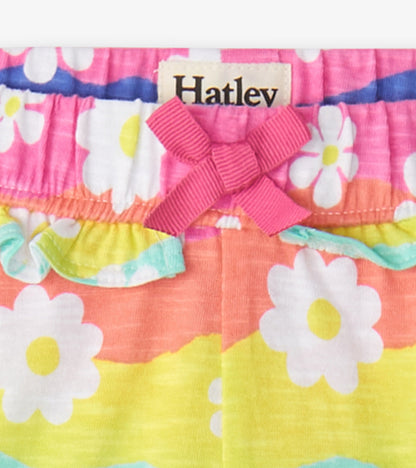 Baby & Toddler Girls Groovy Flowers Ruffle Shorts