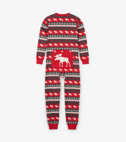 Fair Isle Moose Kids Onesie