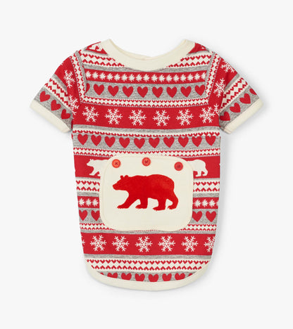 Fair Isle Bear Dog Pajama