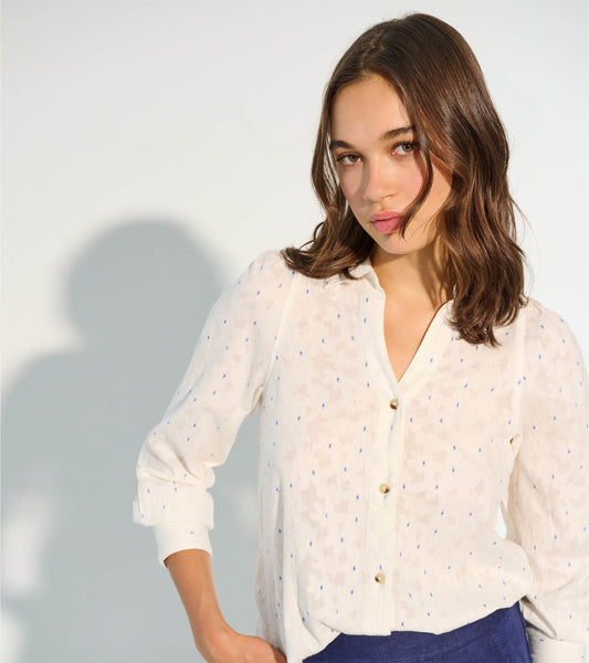 Selena Blouse - Clip Dots