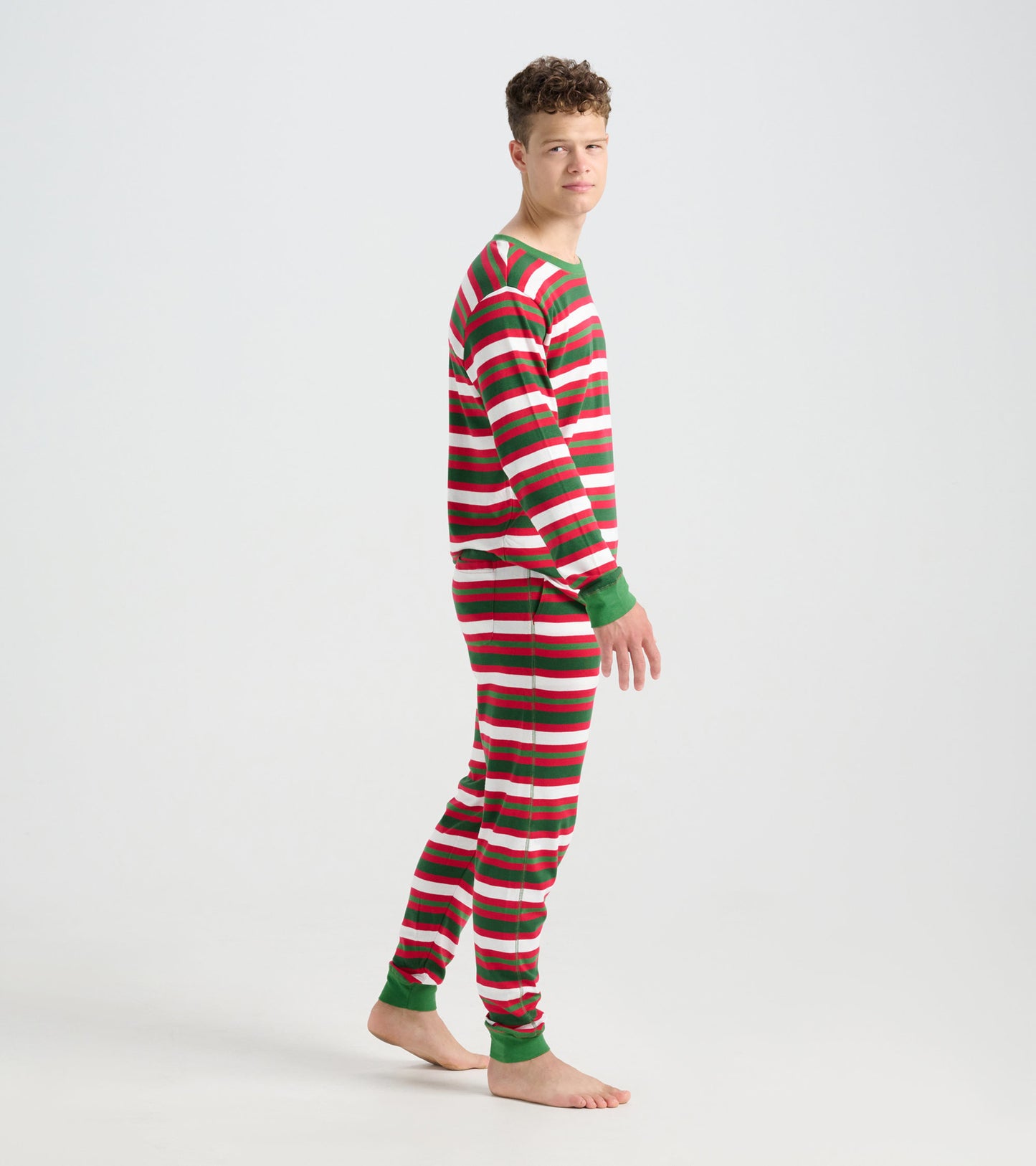 Candy Cane Stripe Men's Pajama Set