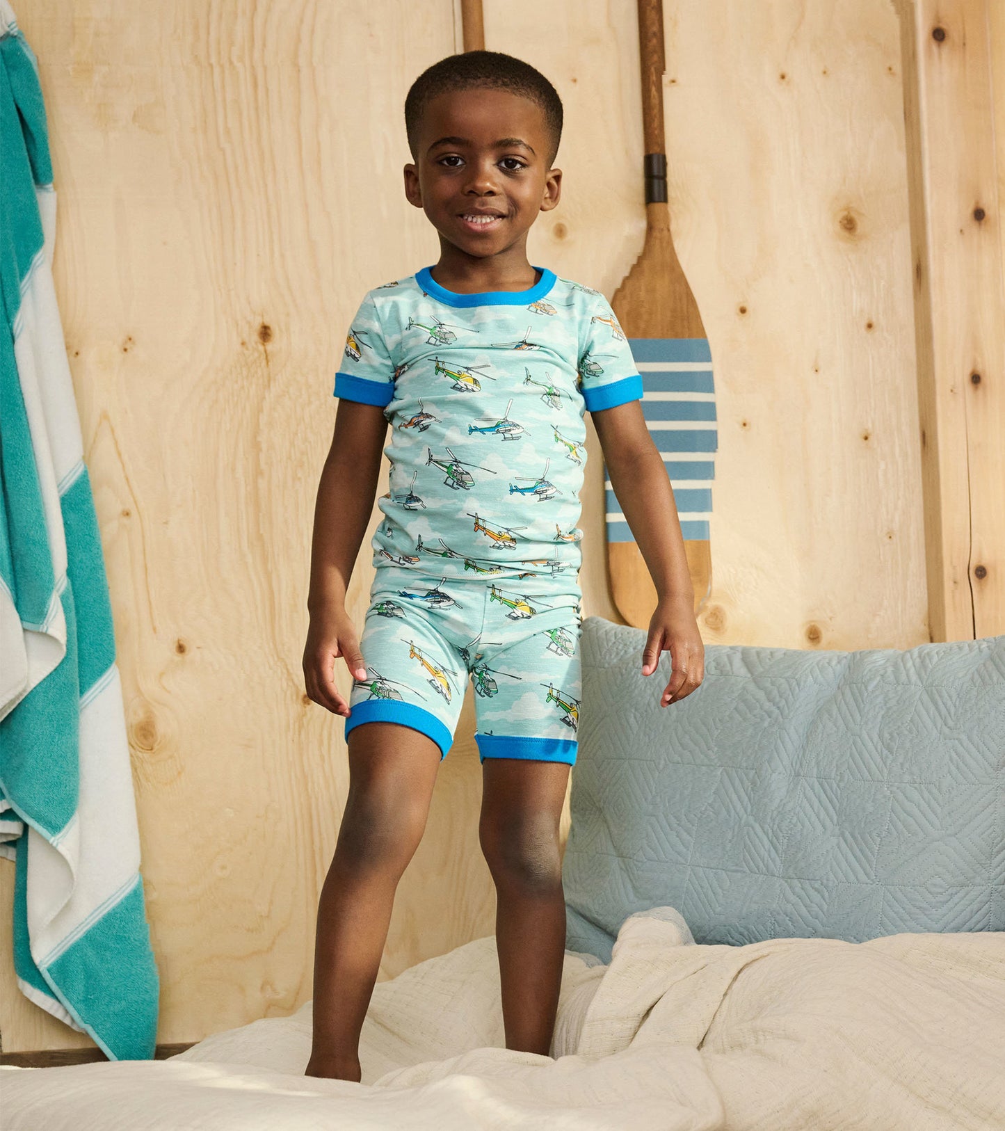 Boys Helicopters Short Pajama Set