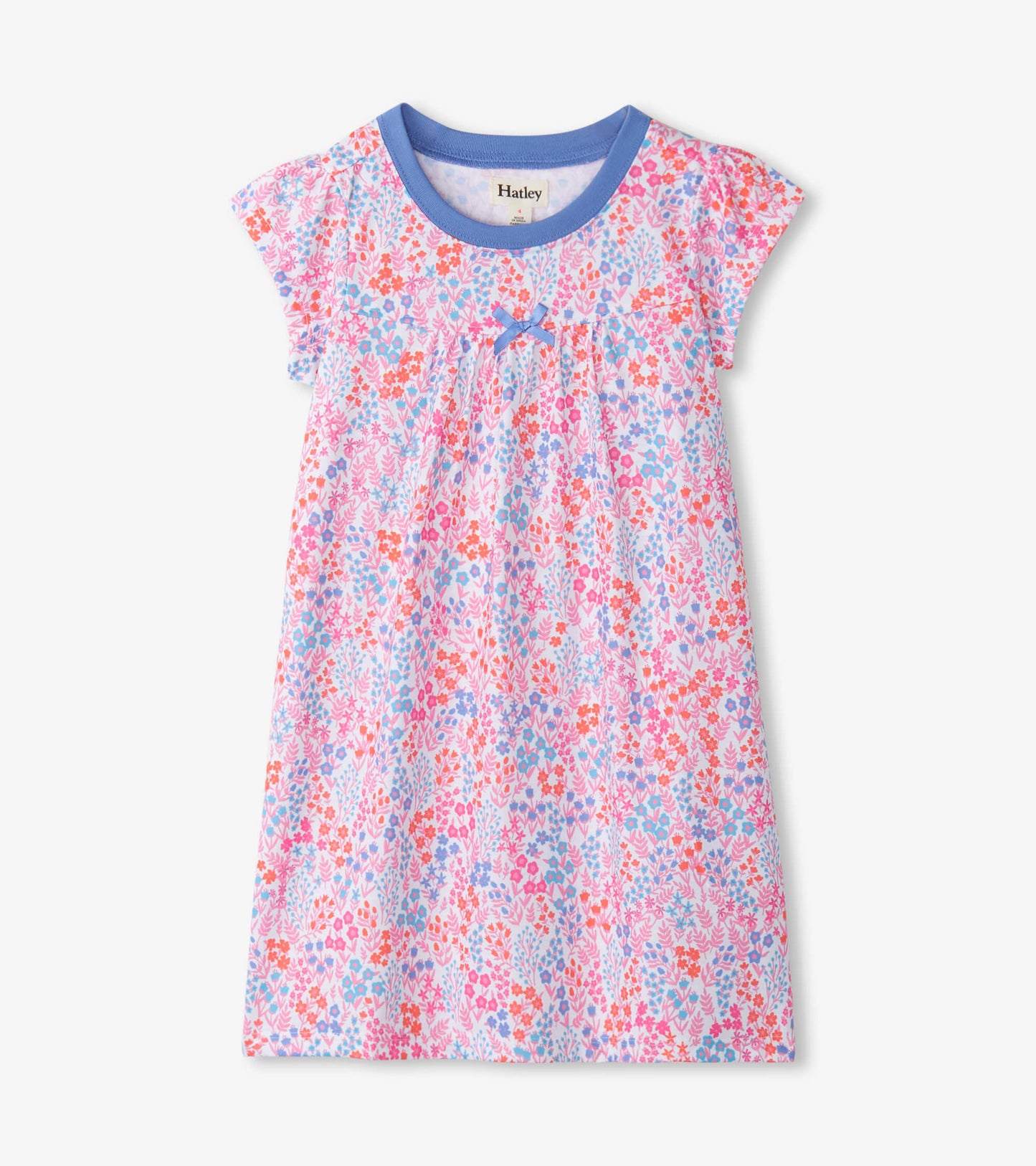 Girls Ditsy Floral Short Sleeve Nightgown