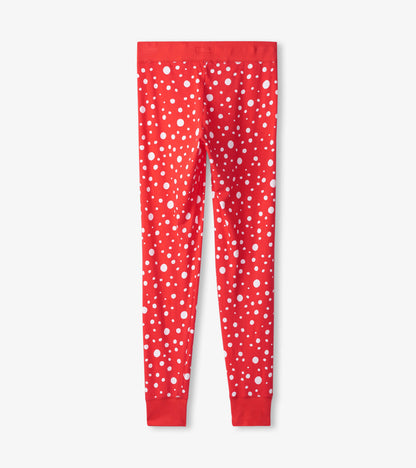 Women's Polka Dot Christmas Sleep Leggings