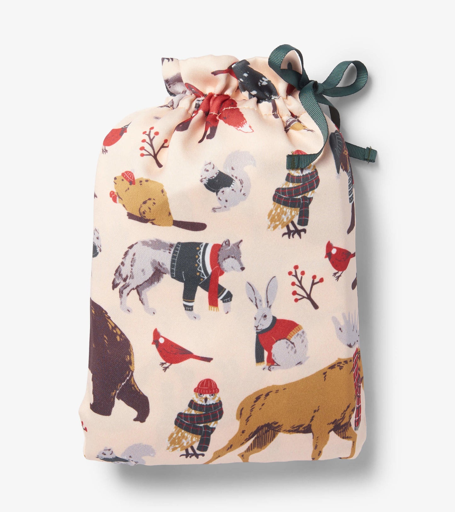 Woodland Christmas Reusable Gift Bag Set