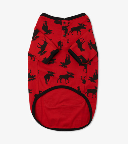 Moose On Red Dog Pajama