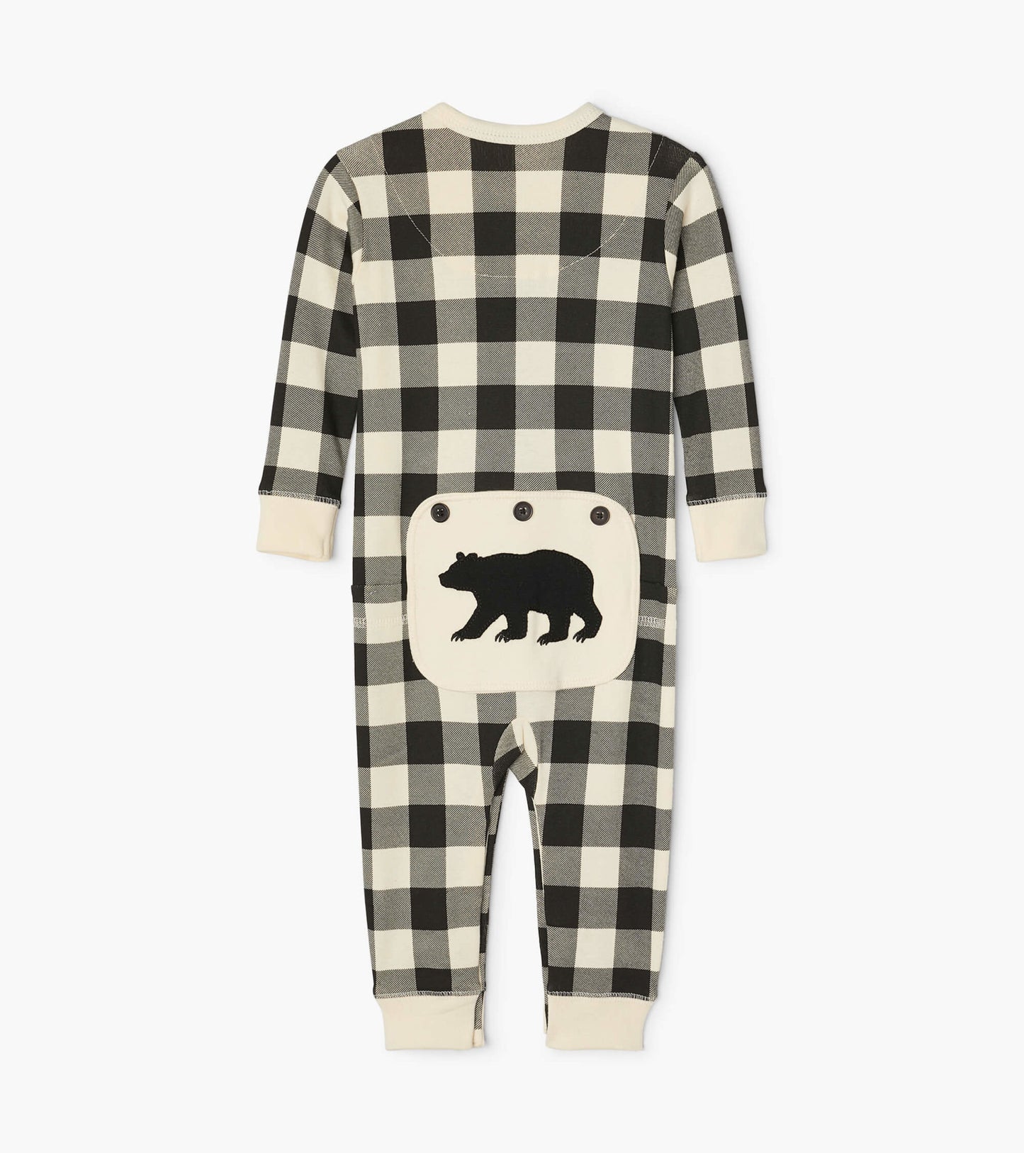 Cream Plaid baby union suit