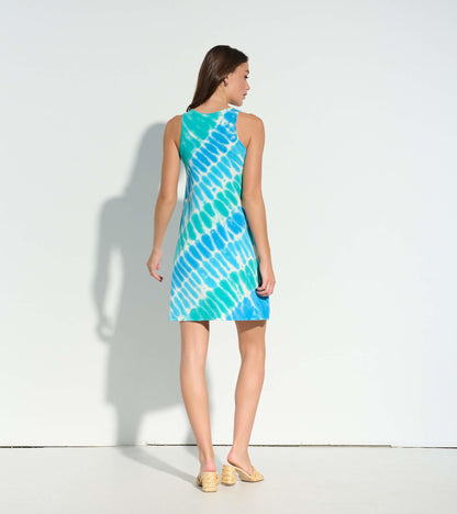 Bella Dress - Blue Wave Tie Dye