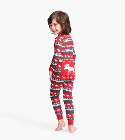 Fair Isle Moose Kids Onesie