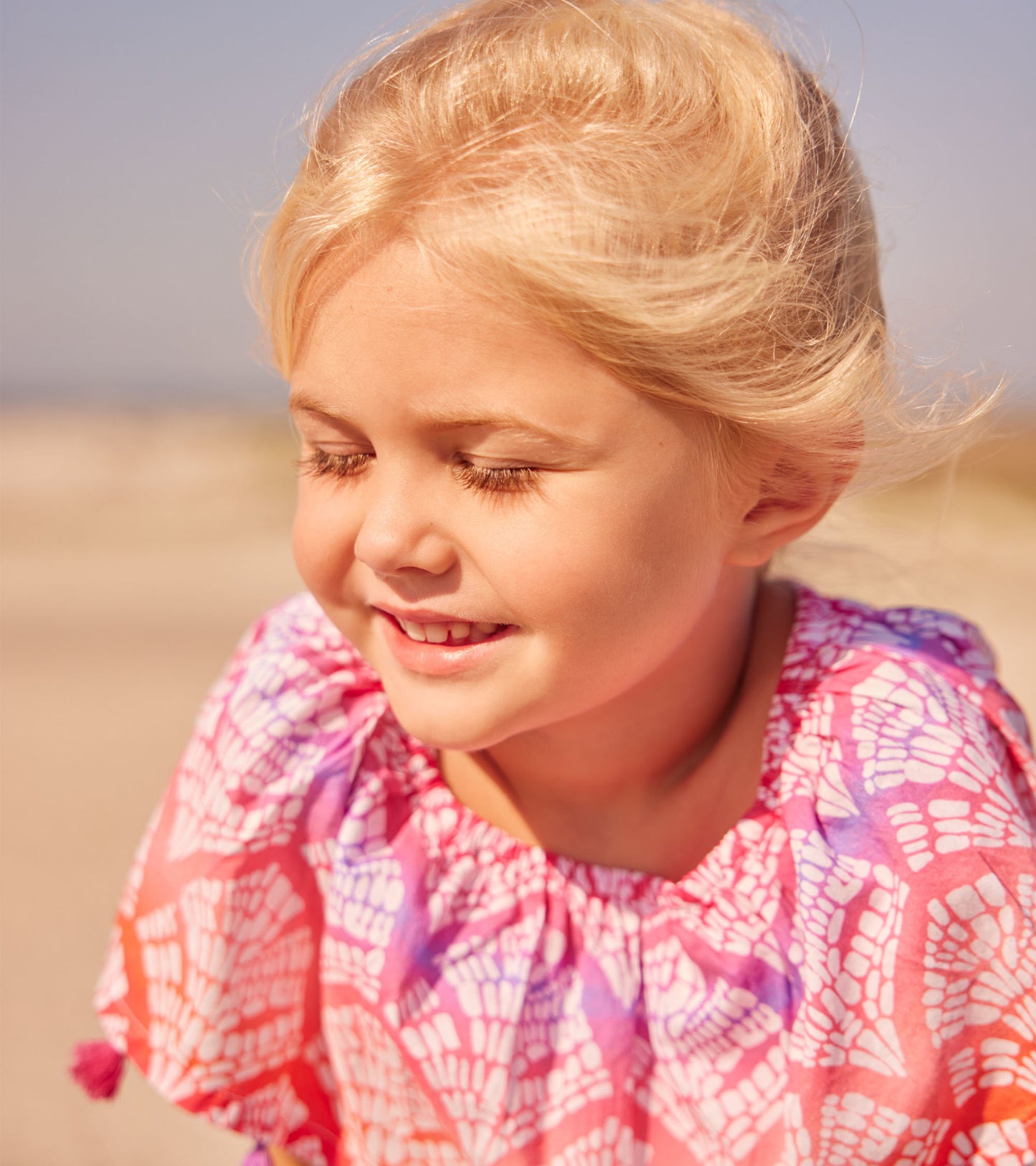 Cabana Rainbow Shoulder Flounce Top