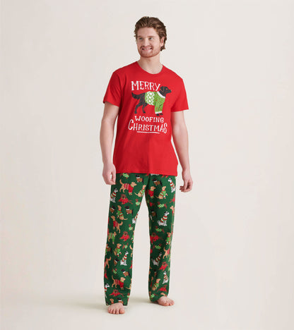 Woofing Christmas Men's Flannel Pajama Pants