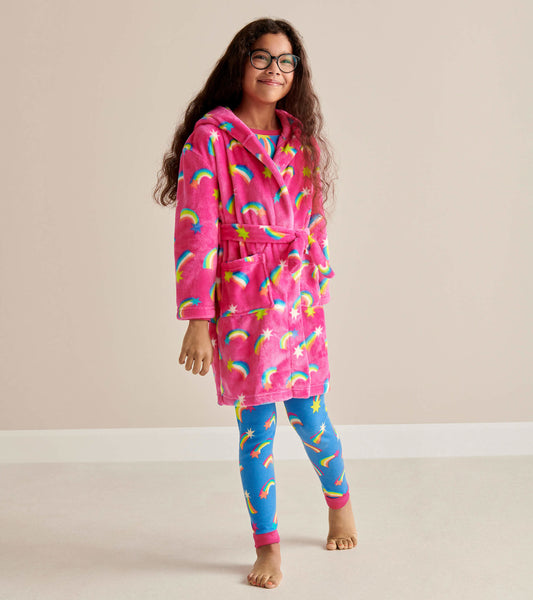 Shooting Stars Kids Fleece Robe