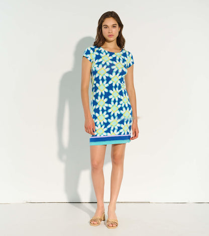 Nellie Dress - Shibori Flowers