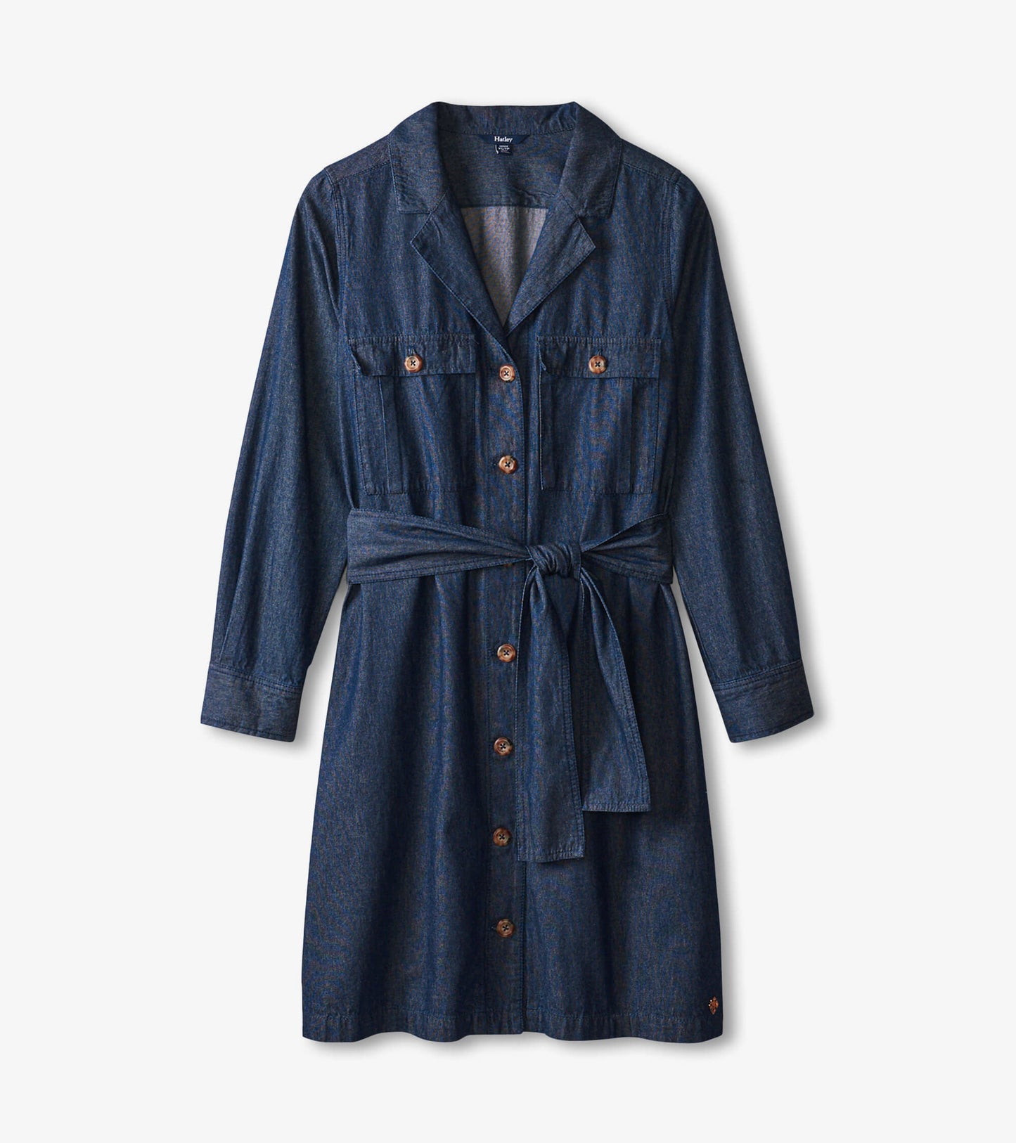 Denim Shirt Dress - Dark Wash