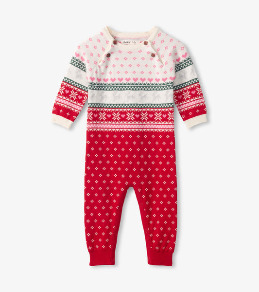 Baby Deer Fairisle Sweater Onesie