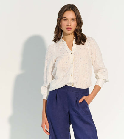 Selena Blouse - Clip Dots