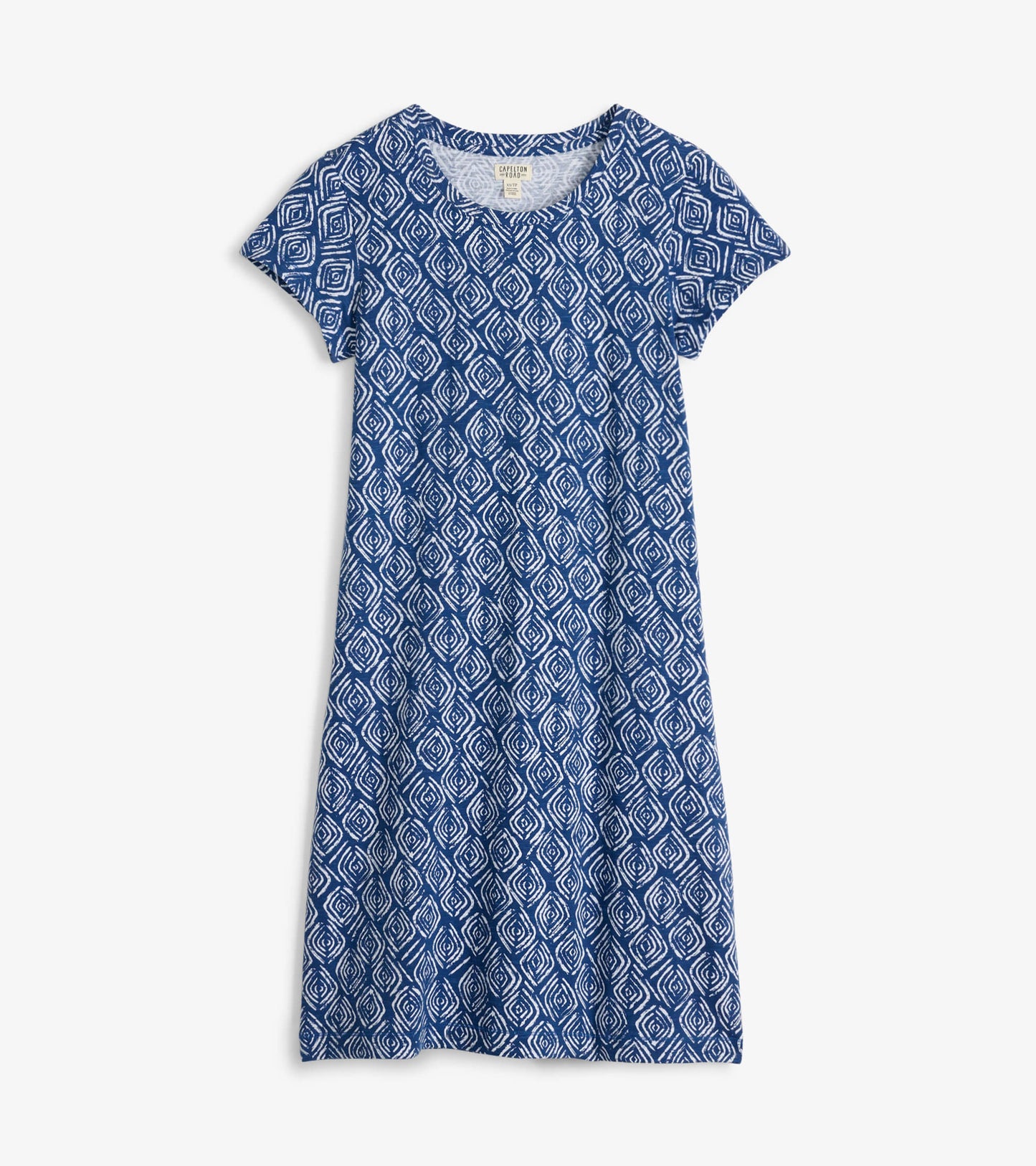 Women's Ripples Crew Neck T-Shirt Dress