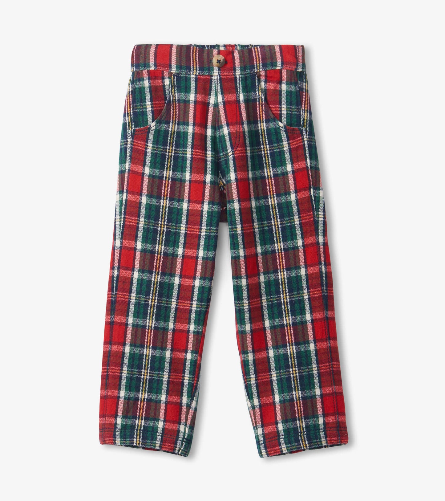 Christmas Plaid Straight Leg Pants