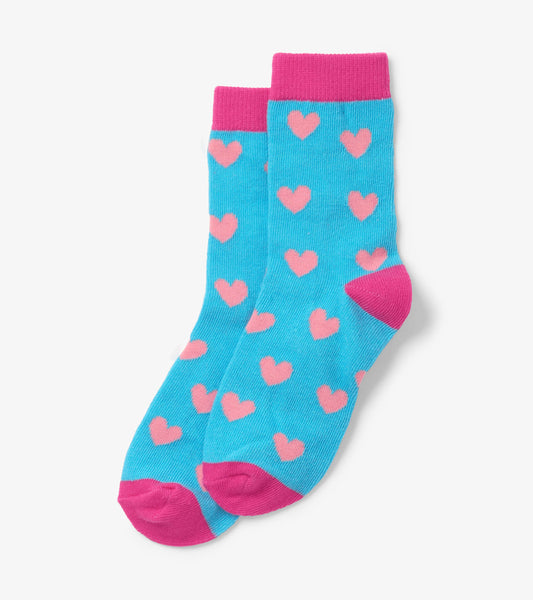 Kids Fun Hearts Gradient Crew Socks