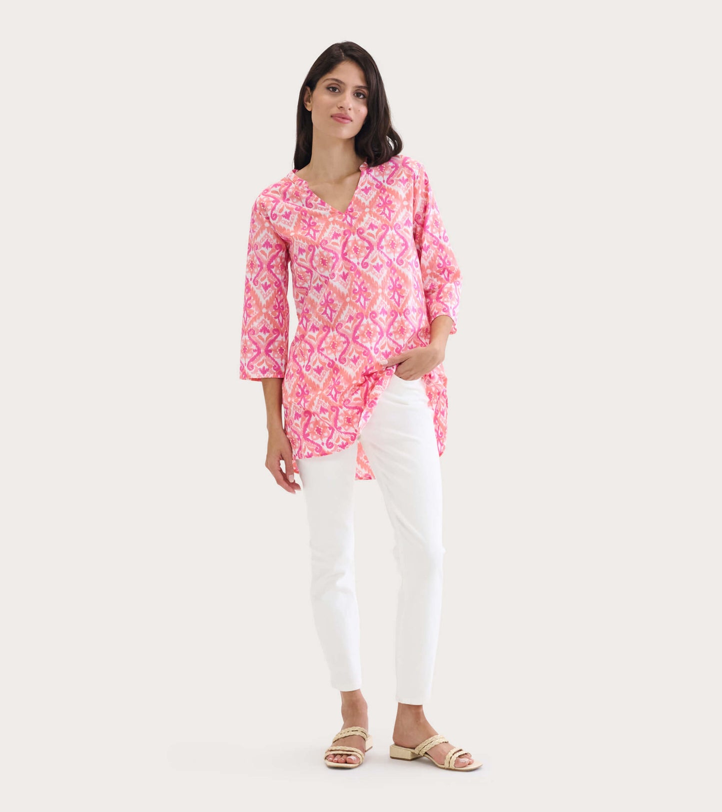 Women's Sunset Ikat Delray Beach Tunic