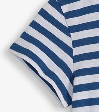 Women's Nautical Stripes Crew Neck T-Shirt Dress