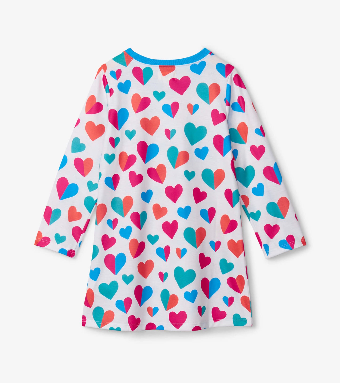 Split Hearts Long Sleeve Nightdress