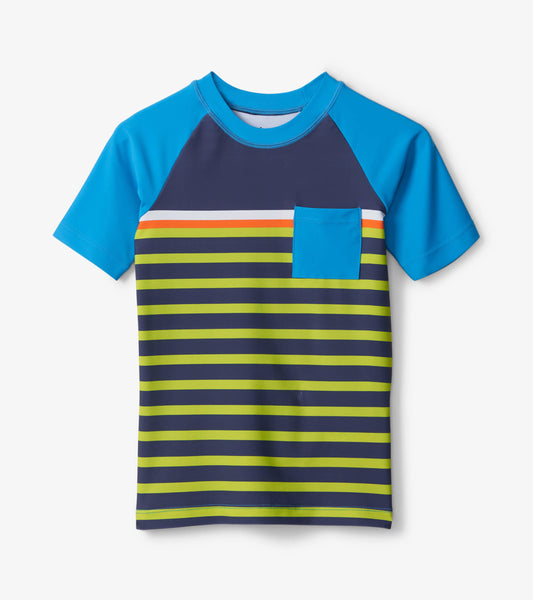 Fish Stripes Short Sleeve Rashguard