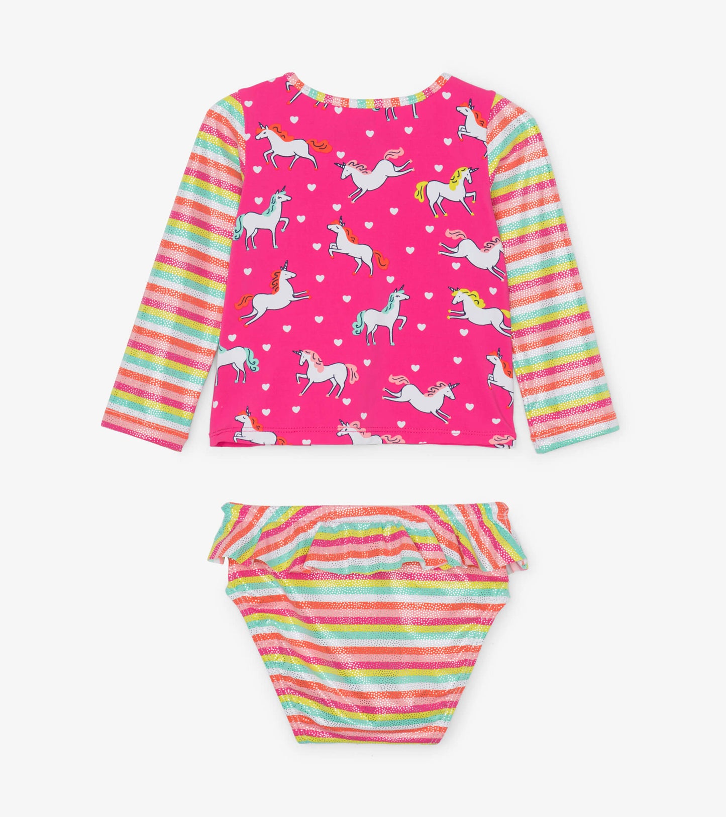 Prancing Unicorns Baby Rashguard Set