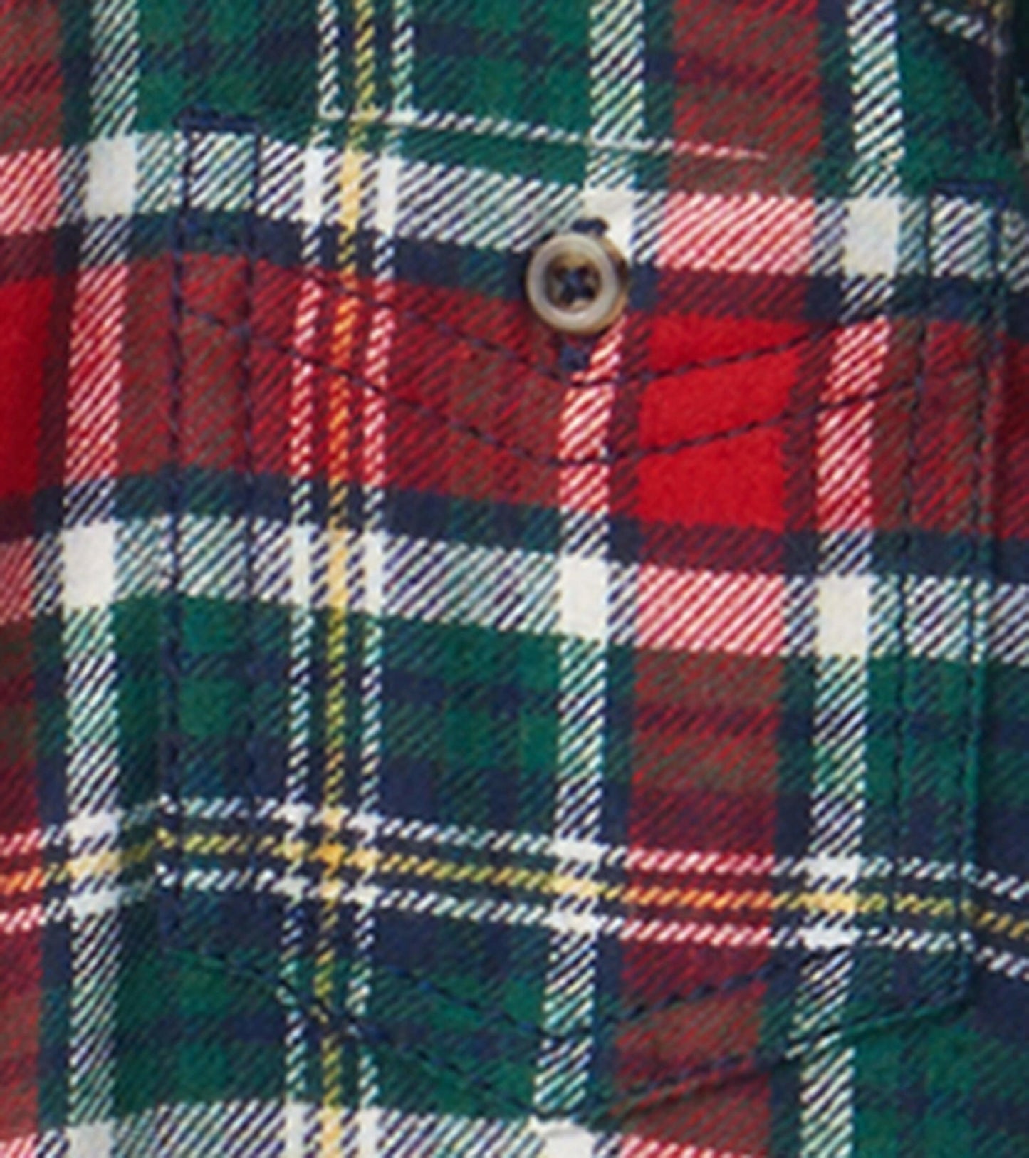 Boys Christmas Plaid Buttondown Shirt