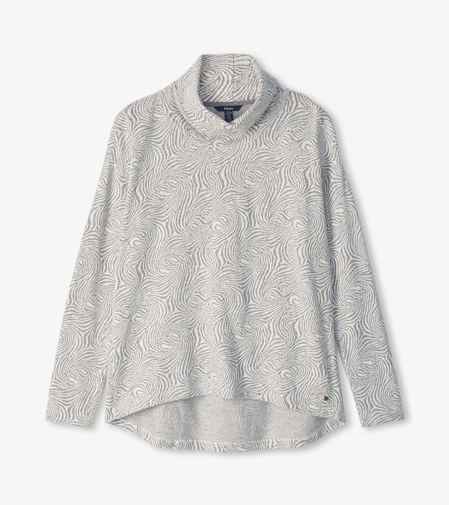 Funnel Neck Top - Textured Swirl