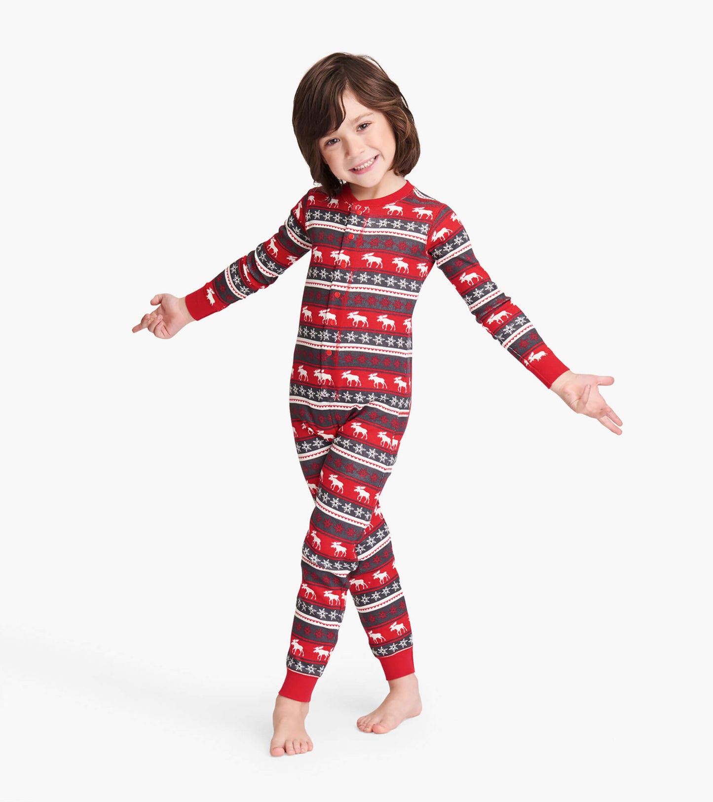 Fair Isle Moose Kids Onesie