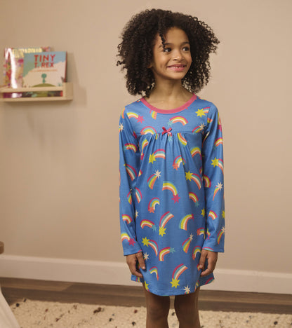 Shooting Stars Long Sleeve Girls Nightgown