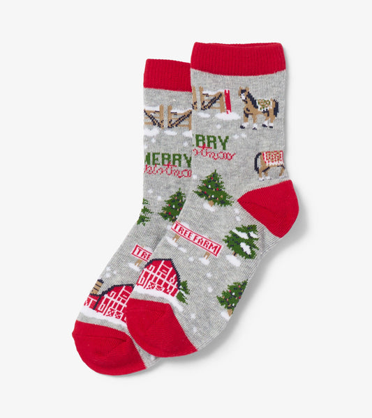 Country Christmas Kids Crew Socks