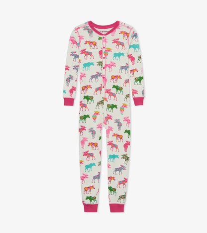 Patterned Moose Kids Onesie