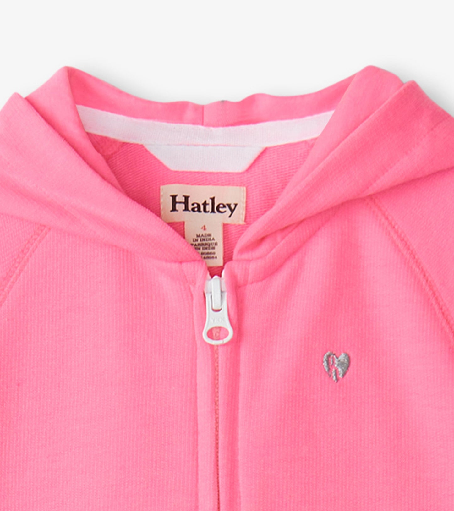 Girls Pink Neon Raglan Hoodie