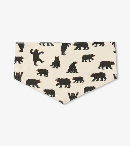 Black Bears Reversible Dog Bandana