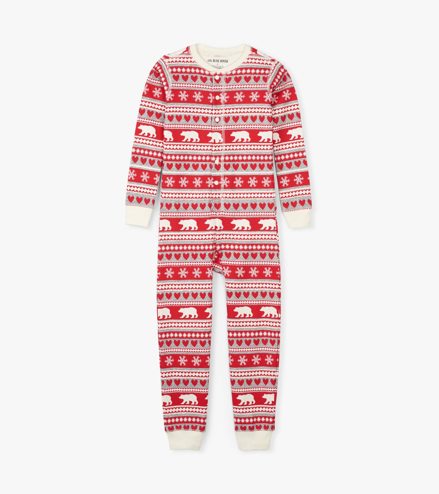 Fair Isle Bear Kids Onesie